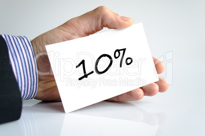 10% text concept