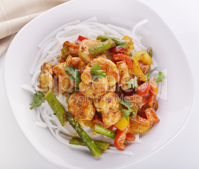 Rice Noodles with Shrimps
