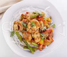 Rice Noodles with Shrimps