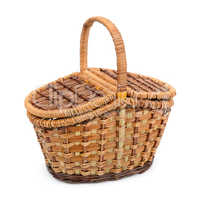 wicker basket with lid