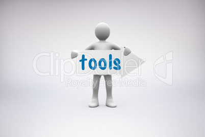 Tools against grey background
