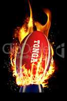 Composite image of tonga rugby ball