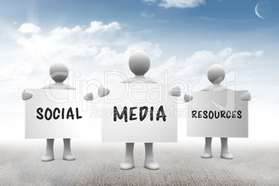 Composite image of social media resources