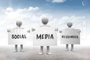 Composite image of social media resources