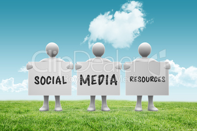 Composite image of social media resources