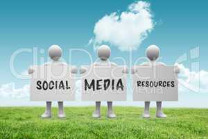 Composite image of social media resources