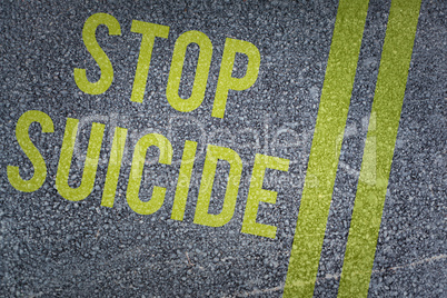 Composite image of stop suicide