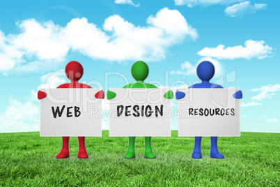 Composite image of web design resources