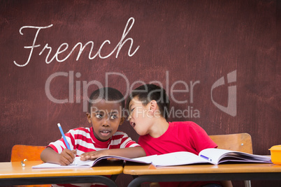 French against desk