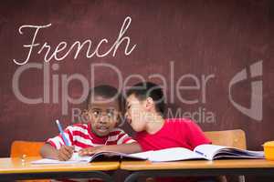 French against desk