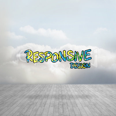 Composite image of digitally generated image of responsive desig