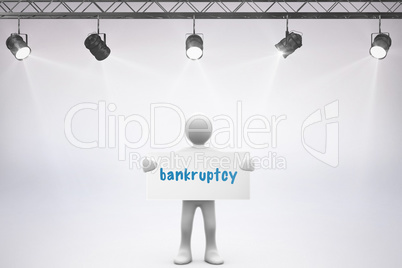Bankruptcy against grey background