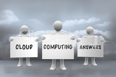 Composite image of cloud computing answers
