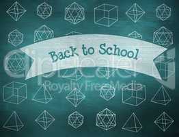 Back to school against green chalkboard