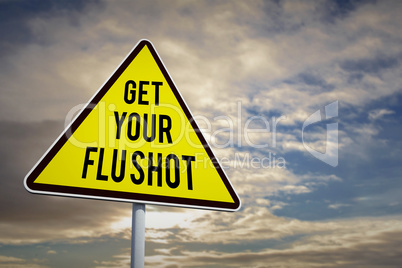 Composite image of get your flu shot