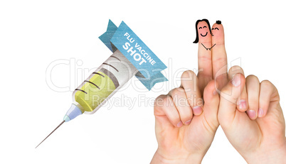 Composite image of happy fingers Composite image of happy fingers