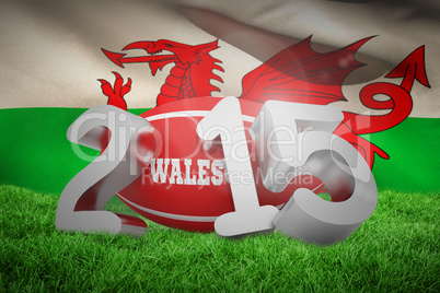 Composite image of wales rugby 2015 message