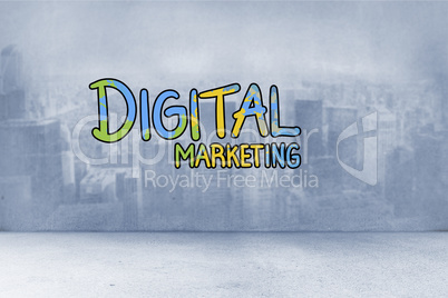 Composite image of digital marketing