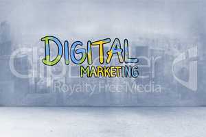 Composite image of digital marketing
