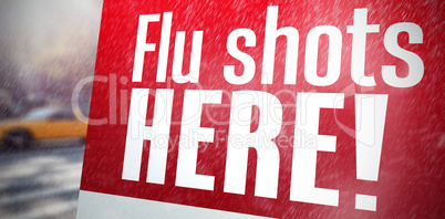 Composite image of flu shots here