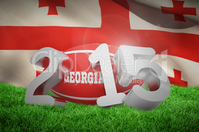 Composite image of georgia rugby 2015 message