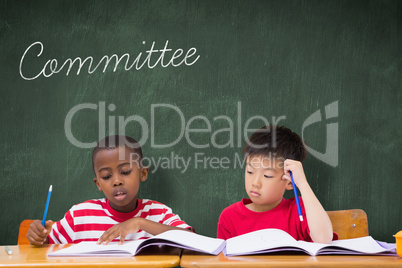 Committee against green chalkboard