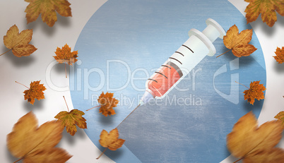 Composite image of autumn leaves pattern Composite image of autumn leaves pattern