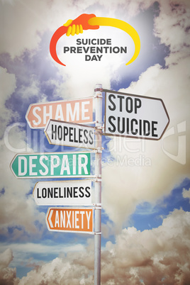 Composite image of suicide prevention day