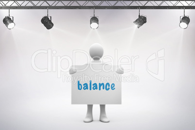 Balance against grey background
