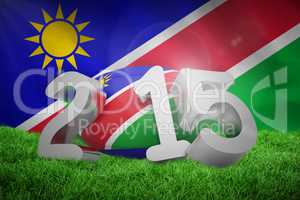 Composite image of namibia rugby 2015 message