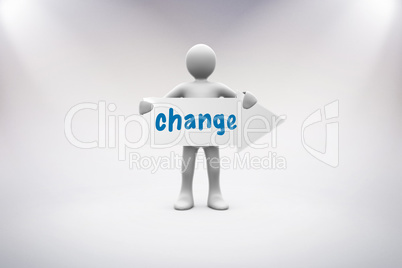 Change against grey background