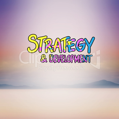 Composite image of strategy and development