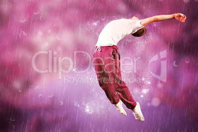 Composite image of cool break dancer