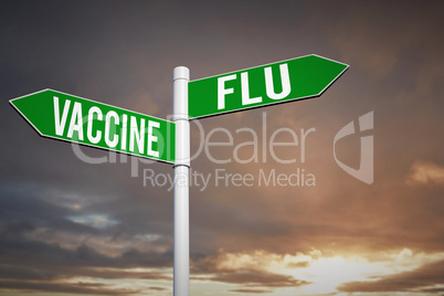Composite image of flu vaccine