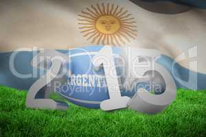 Composite image of argentina rugby 2015 message