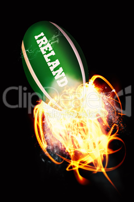 Composite image of ireland rugby ball