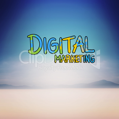 Composite image of digital marketing