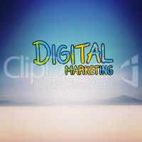 Composite image of digital marketing