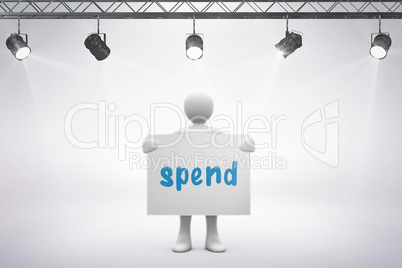Spend against grey background