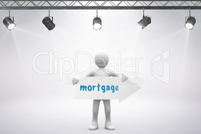 Mortgage against grey background