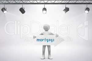 Mortgage against grey background