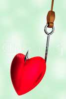 Fishhook with heart
