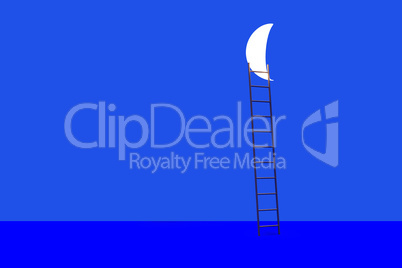 Ladder with moon Ladder with moon