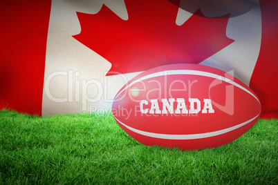 Composite image of canada rugby ball