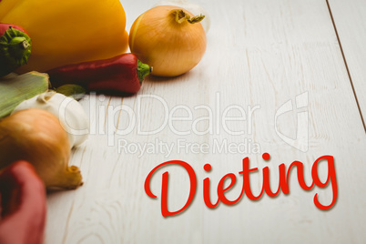 Composite image of dieting