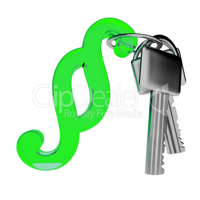 Key with paragraph symbol