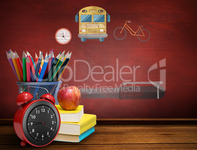 Composite image of school supplies Composite image of school supplies
