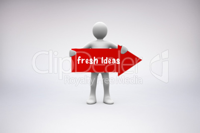 Fresh ideas against grey background