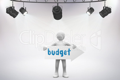 Budget against grey background