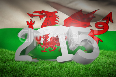 Composite image of wales rugby 2015 message